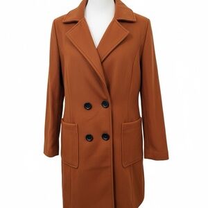 Women's Double-Breasted Tan Coat